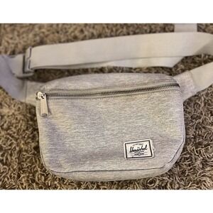 Herschel Hearher Gray Canvas Fanny Pack Belt Clip Adjustable Travel Bag